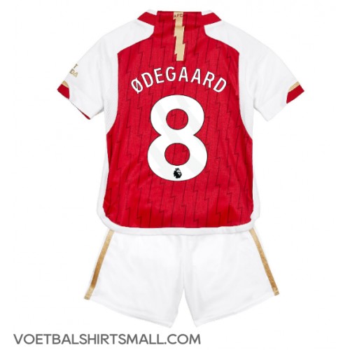 Arsenal Martin Odegaard #8 Babykleding Thuisshirt Kinderen 2023-24 Korte Mouwen (+ korte broeken)